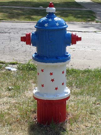 American Flag - Sunset and N. Michigan (2)